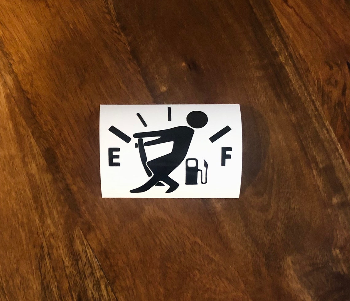 Funny Gas Vinyl Decal Etsy