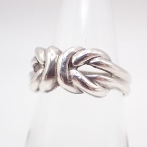 Vintage 925 Sterling Silver Celtic Knot Ring Size US 6.5 (UK M) Traditional Love