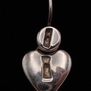 Sterling silver 925 dainty drop love heart earrings 2.5 cm