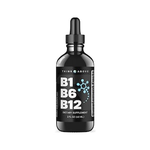 B1 B6 B12 Vitamin Supplement for Nerve, Energy and Brain Support - Liquid Drops - Sweet Cherry-Like Flavor - 2 Month Supply - 2 oz 60 ml