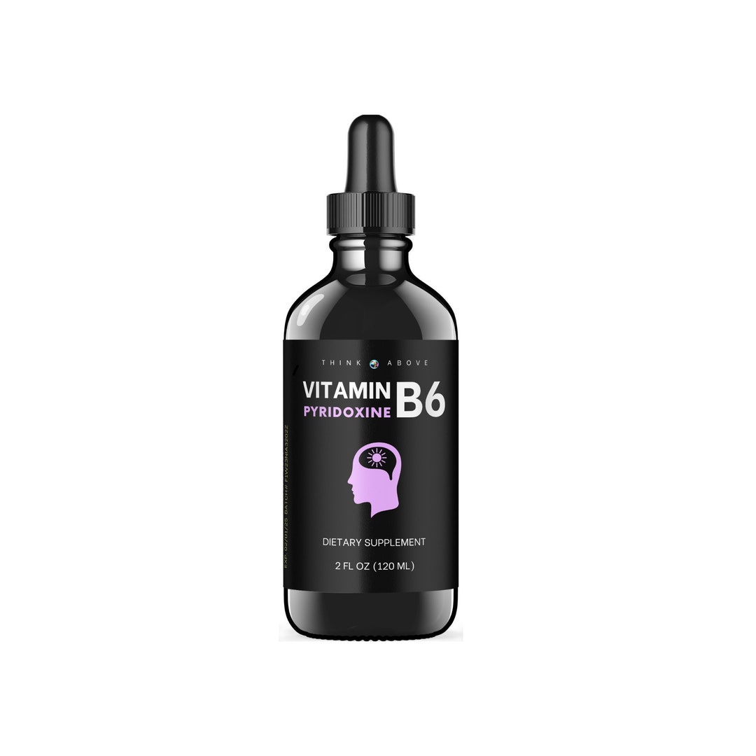 Vitamin B6 Liquid Drops Pyridoxine Hcl B6 Vitamins Support Brain Function, Immune System