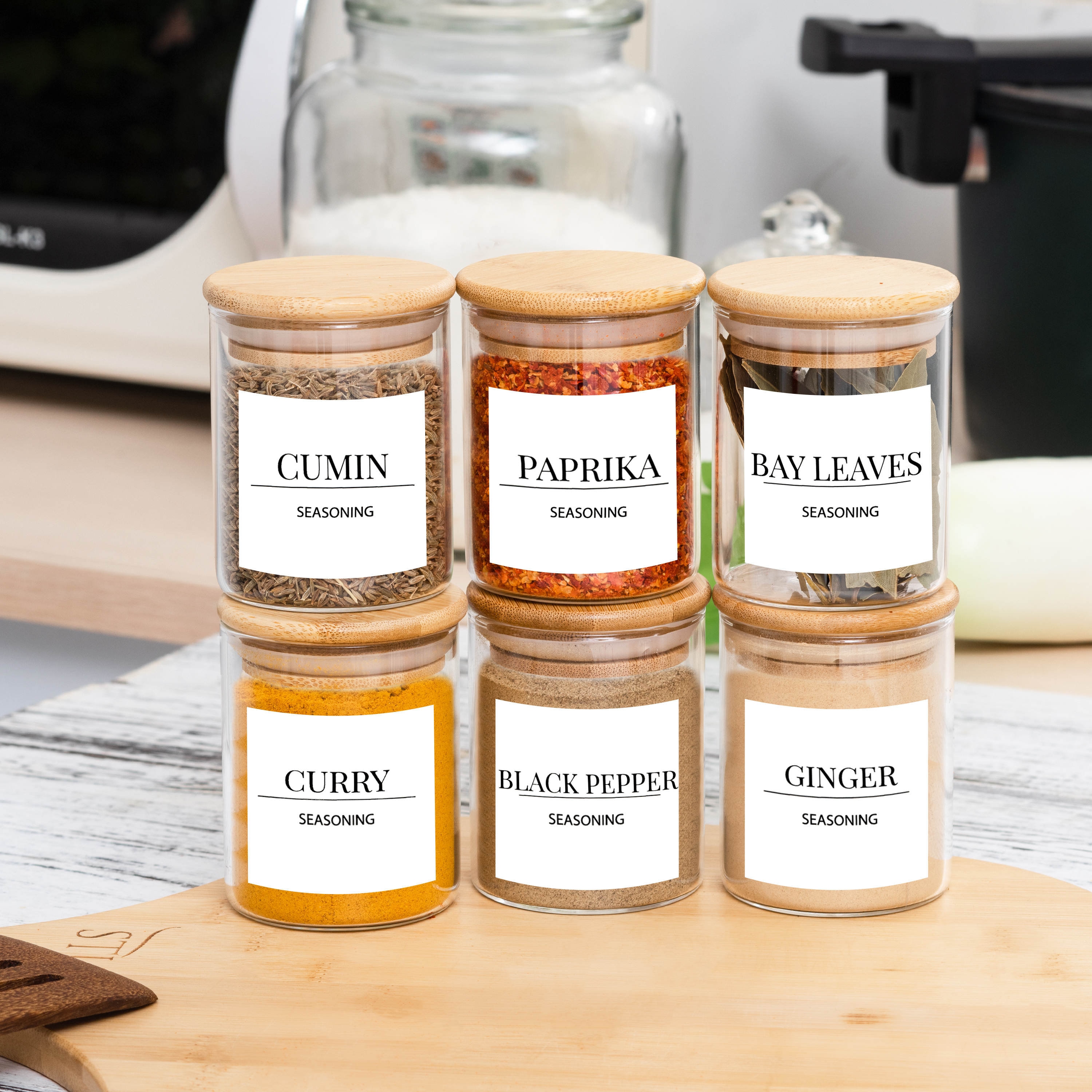 Juego De Tarros De Especias - Frascos De Vidrio Para Especia | Cuotas