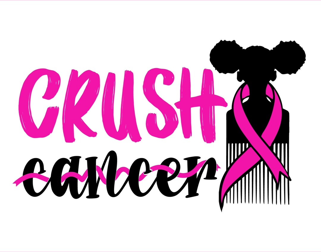 Afro Comb, Pink Ribbon Svg, Queen Clipart African American Pink Cancer ...