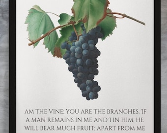 Fruit of the Vine Bible Printable Art Download
