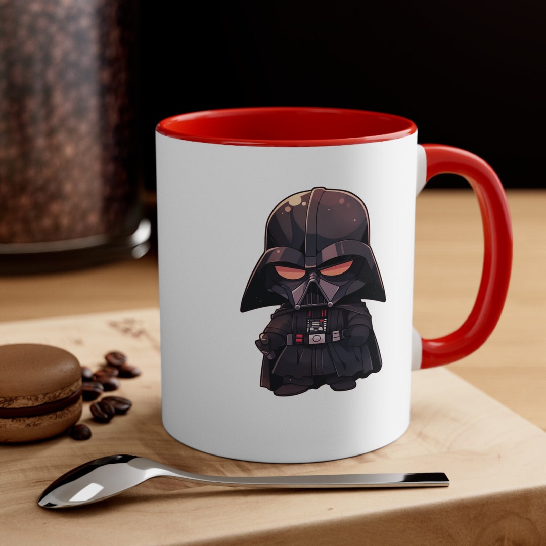 Chibi Darth Vader Coffee Mug Cute Star Wars Coffee Cup for Fans Dark