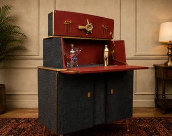 Crocodile print effect Drinks Cocktail Bar Cabinet