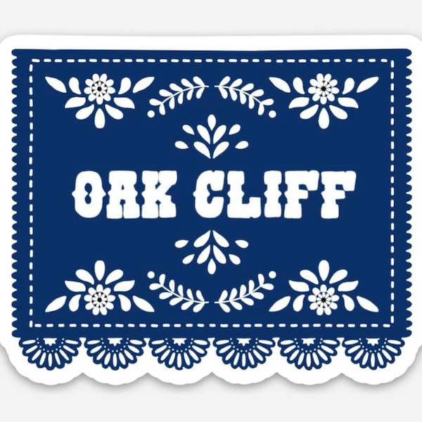 Oak Cliff papel picado sticker