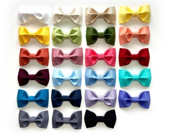 Solid Color Bow Tie for Dogs, Plain Color Girl Dog Bow, Wedding Bowtie for Dogs, Wedding Bow for Girl Dogs, Puppy Bow Tie, Solid Cat Bow