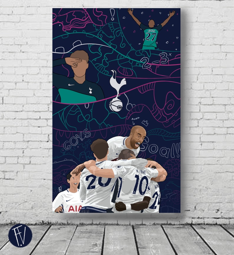 Tottenham Hotspur Poster Art Art print Football team art ...