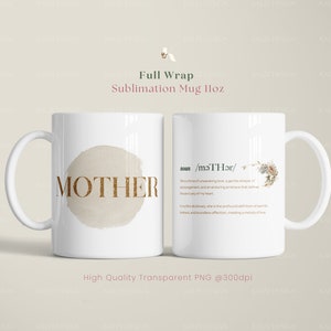 Mom Definition 11oz Mug Sublimation Design (PNG Digital Download)