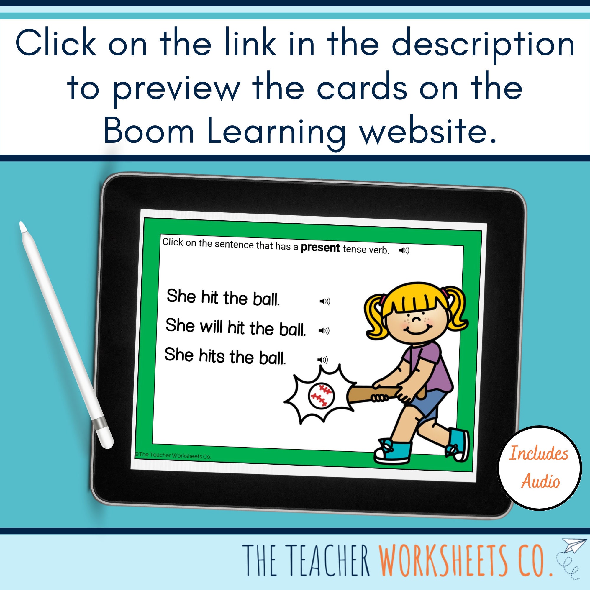 Simple Verb Tense Boom Cards - Etsy