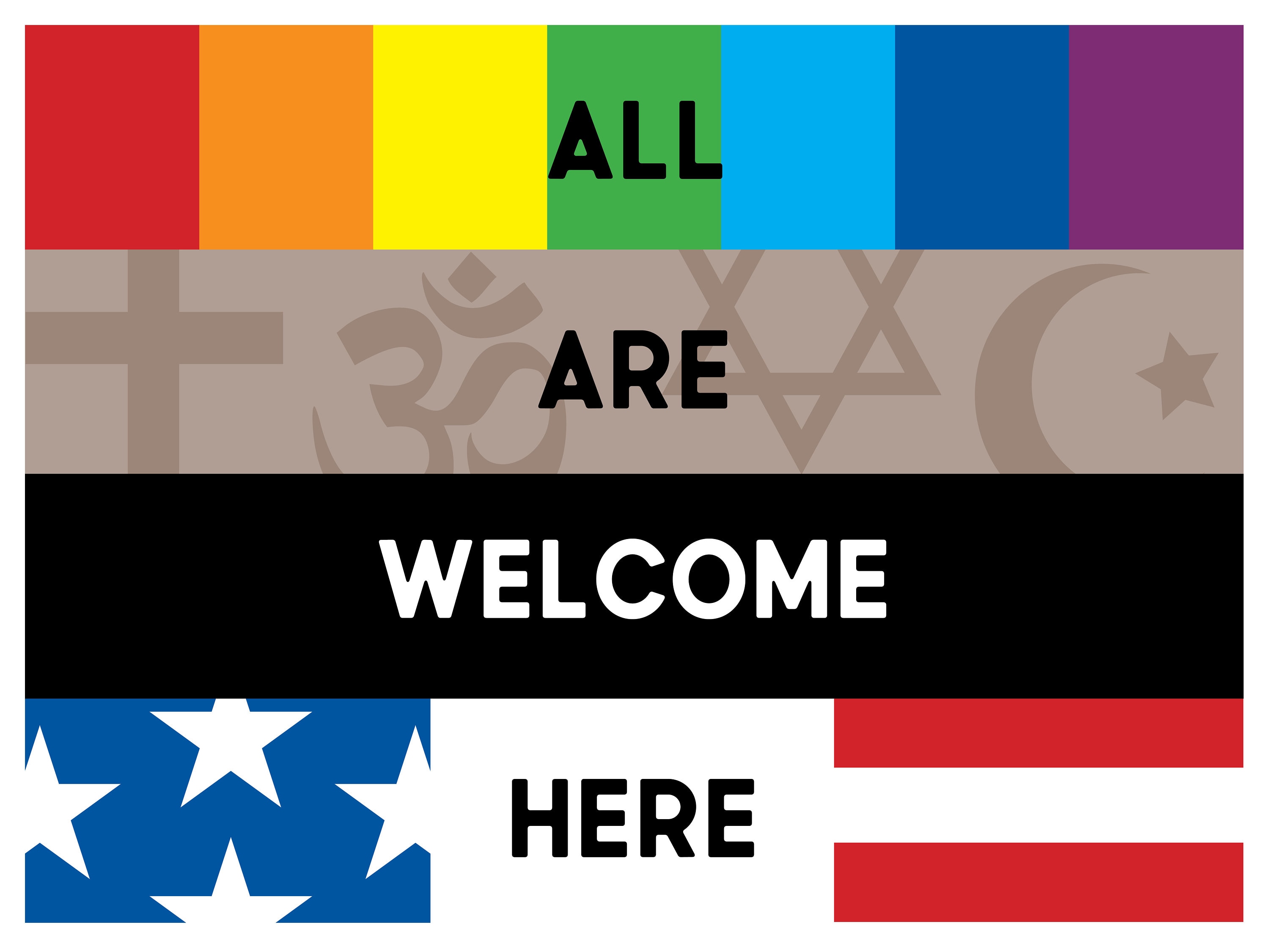 All Are Here Lawn Sign 18x24 plastic Etsy