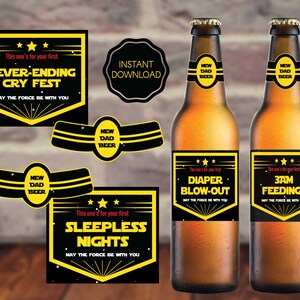 New Dad Beer Labels, First Time Dad Beer Labels, Daddy to Be New Dad Baby Shower Gift, Daddy Milestone Beer - Instant Download Printable