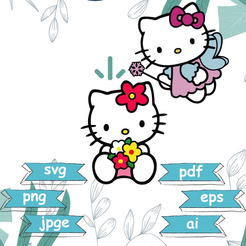 Hello Kitty SVG instant download circut design svg png | Etsy