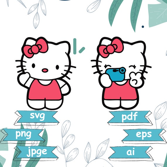 Hello Kitty SVG instant download circut design svg png | Etsy