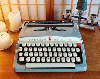 Midcentury Typewriter Brother Delux