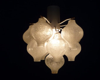 1 z 2 Kalmar Franken "Tulipan" Żyrandole tulipanowe z połowy lat 60., szkło dmuchane vintage, lampa sufitowa, lampa wisząca vintage designer