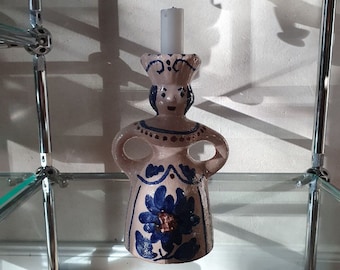 Candle Lady, vintage ceramic candle holder,  60s 70s, vintage home decor furniture, boho japandi scandi rustic interior
