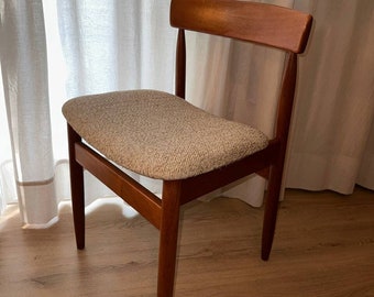 1 von 4 Dänischer Teakholzstuhl von Farso Stolefabrik, 60er 70er, Midcentury-Möbel, Designer-Esszimmerstuhl, Scandi Japandi