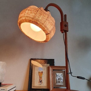 Domus Teakholz tischlampe 60er Mid-Century Bild 2