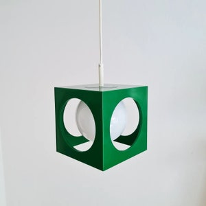 CUBE Sputnik style space age Ceiling German lamp 70s bauhaus modern Midcentury pendant lamp by Richard Essig