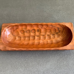 Teak wood snack bowl from 70s Danish