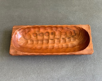 Tazón de aperitivos de madera de teca de los años 70 daneses