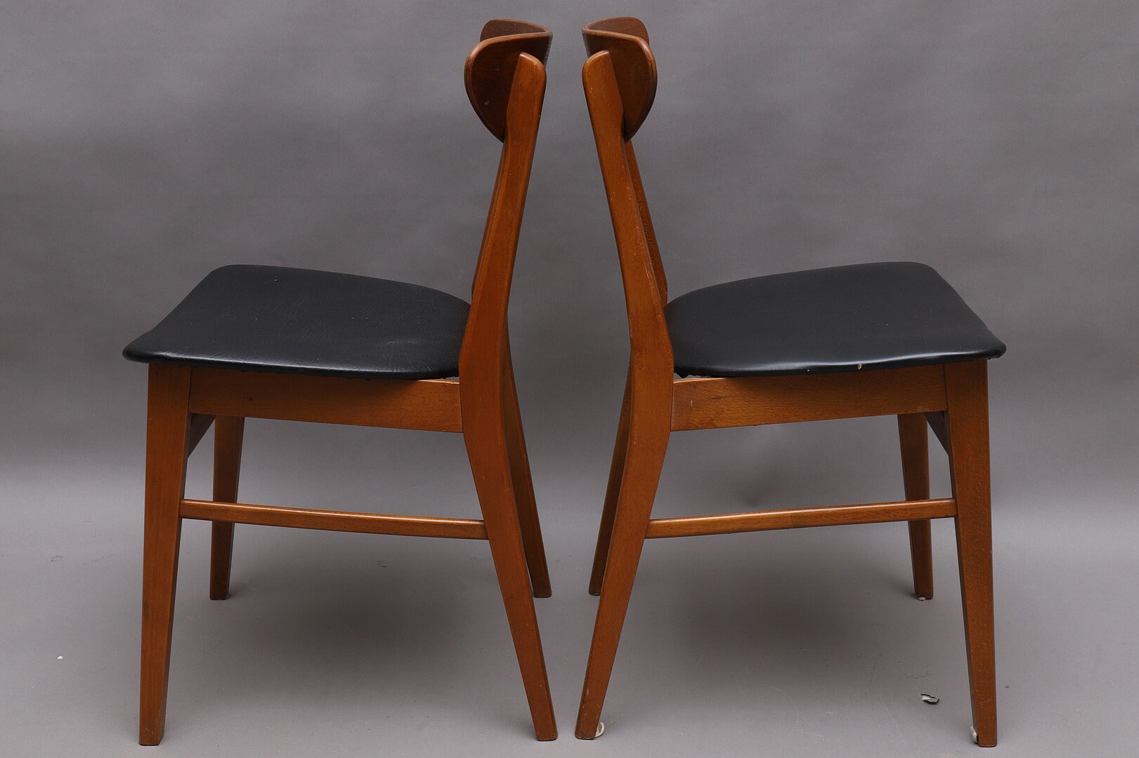 Cocktail Chairs, Steel, Leather, Fur, Teak. Vintage, Denmark, Anonymous. -   Norway