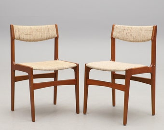 1 of 4 Danish Teak wood Chairs by Erik Buch for Stolefabrik, 60s 70s design, Midcentury furniture, vintage Dining Chair, Bohemian Style