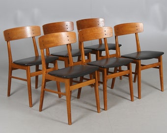 1 of 4 Danish teak wood chairs by Farstrup Møbler, 60s 70s, Midcentury furniture, designer Dining Chair, made in Denmark, scandi japandi