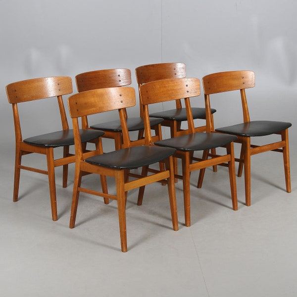 1 of 4 Danish teak wood chairs by Farstrup Møbler, 60s 70s, Midcentury furniture, designer Dining Chair, made in Denmark, scandi japandi