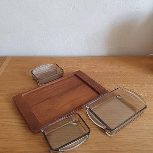 Midcentury modern teak wood minimal serve plate, vintage item, Danish, scandi, japandi, bohemian style furniture, 60s 70s design