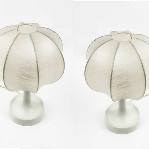 a pair of Cocoon table lamp “Goldkant” from  “Friedal Wauer” mid century desk Lamp 60's 70s german bedside lamp, vintage designer table lamp