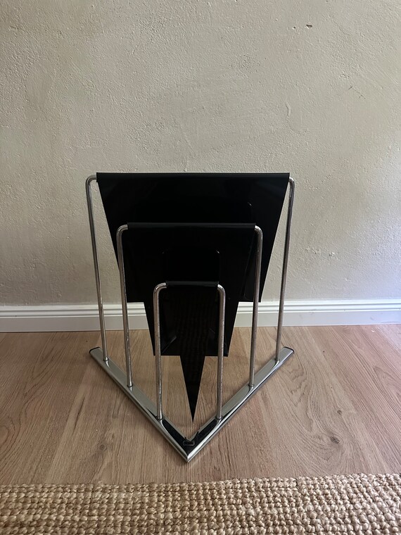 Vintage Magazine Newspaper Record Rack by Markus Börgens for D-tec