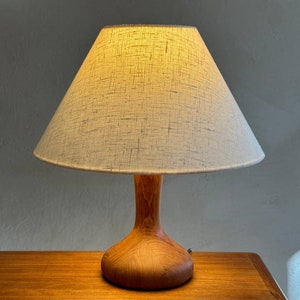 A Domus Teak wood desk Lamp 60&#39;s, 70&#39;s midcentury table lamp, bedside lamp, Vintage Danish, Scandinavian, minimal japandi boho Style