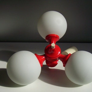 1 of 2 Richard Essig sputnik Ceiling German lamp 70s Midcentury pendant glass bulbs