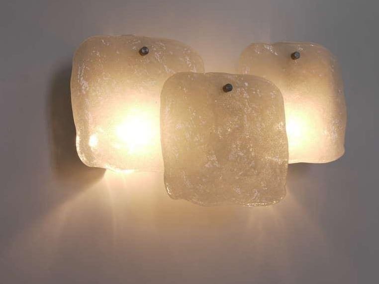 Murano Glass Sconces 'Stein', prod. by JT Kalmar, Austria 1960s, 7970s, midcentury design, vintage furniture, modern style