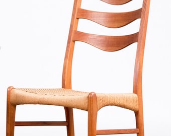 1 von 6 Stuhl Dänische Stühle aus Teakholz von Erik Buch, 1960er, Midcentury-Möbel, Vintage-Designer-Esszimmerstuhl, skandinavischer Boho