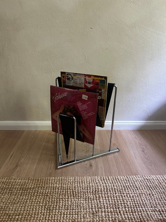 Vintage Magazine Newspaper Record Rack by Markus Börgens for D-tec