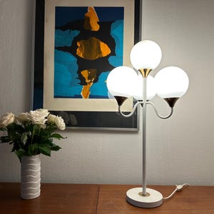 Richard Essig sputnik table lamp German lamp 70s Midcentury glass bulbs