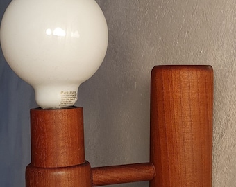 Domus Lamp |teak wood Sconces | wall Lamp | Danish Style | 60's 70's  | midcentury | Vintage lighting | scandi japandi boho style furniture