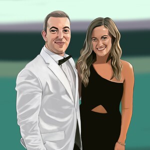 Custom Cartoon Portrait From Photo -Single Portrait,Couple Portrait,Family Portrait,Anniversary gift,Birthday Gift And Gift For Anyone