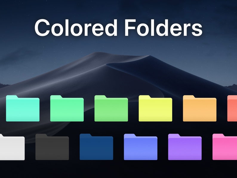 Colored Folders for Mac Customize Your Macbook With Folder Etsy