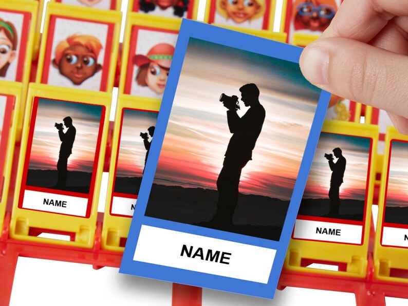 Custom Guess Who Board Game Template editable and Printable - Etsy