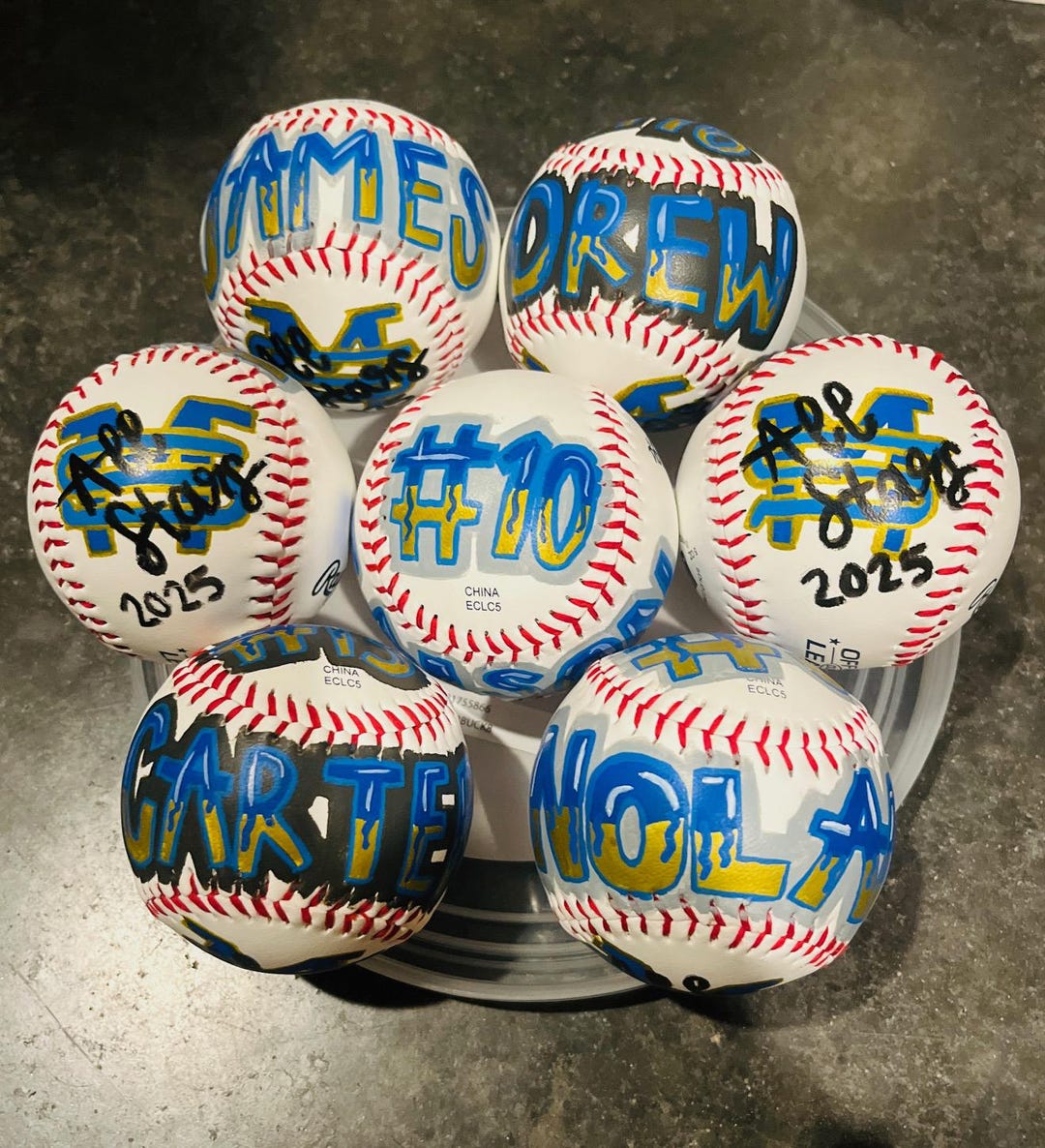 Ends of Season Personalized Painted Baseball - Etsy