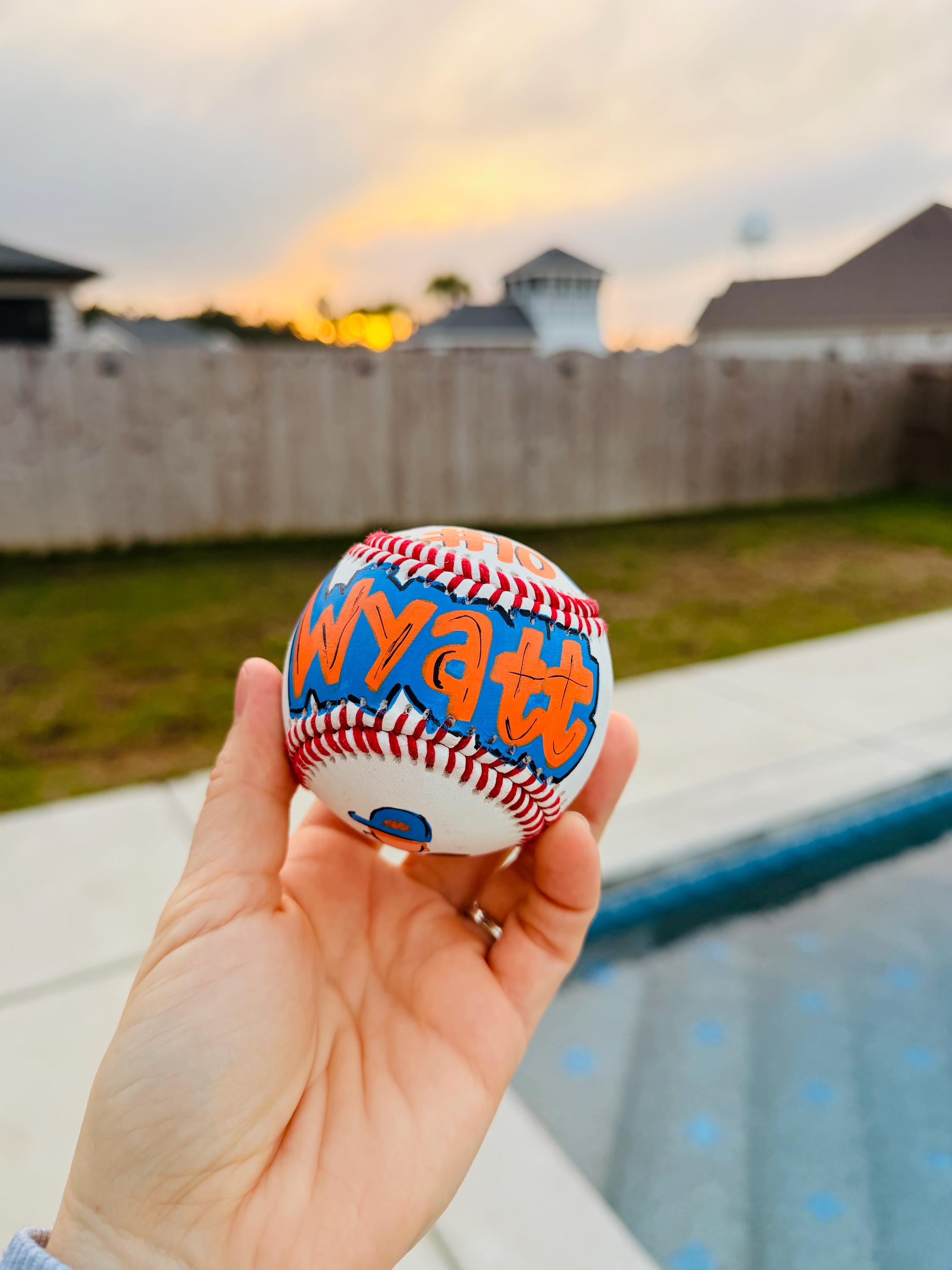 Ends of Season Personalized Painted Baseball - Etsy