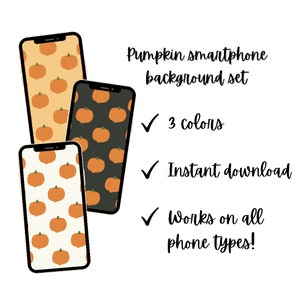 Pumpkin Smartphone background – iOS iPhone & Android – Instant Download