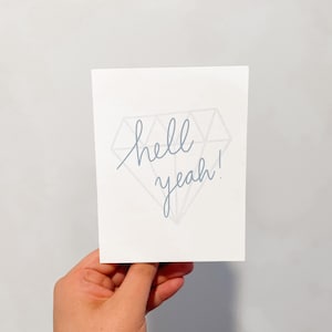 Ouais! Carte de félicitations pour mariage, fiançailles, fugue