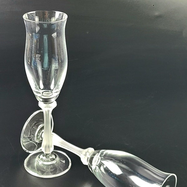 Frosted Champagne Flutes Etsy