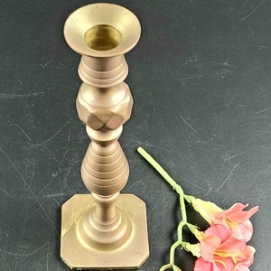 Vintage - Solid Brass Cute Shape Candlestick Holder - Single